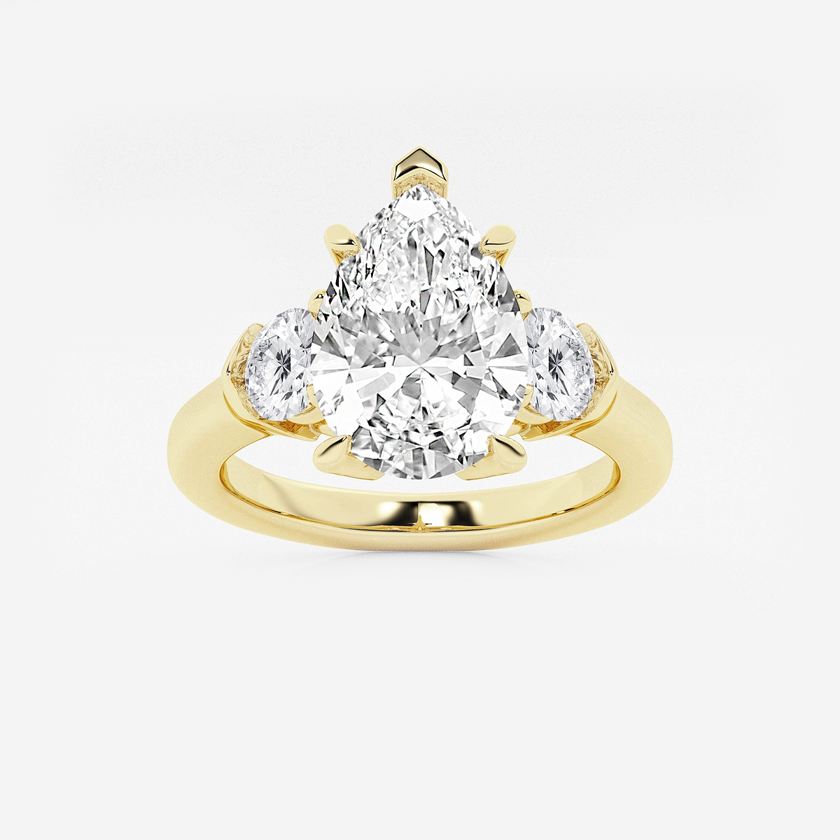 3 3/4 ctw Pear Lab Grown Diamond Engagement Ring